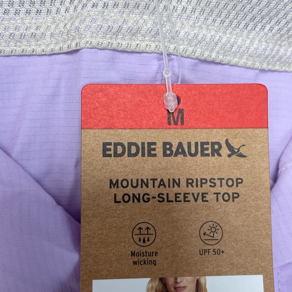 Eddie Bauer Women's M Mountain Ripstop Long-Sleeve Top Purple H0877 - Picture 5 of 9